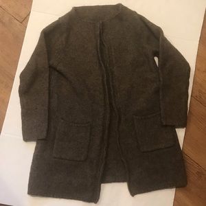 Issa and Co Brown Alpaca and Wool blend  Brown open Cardigan